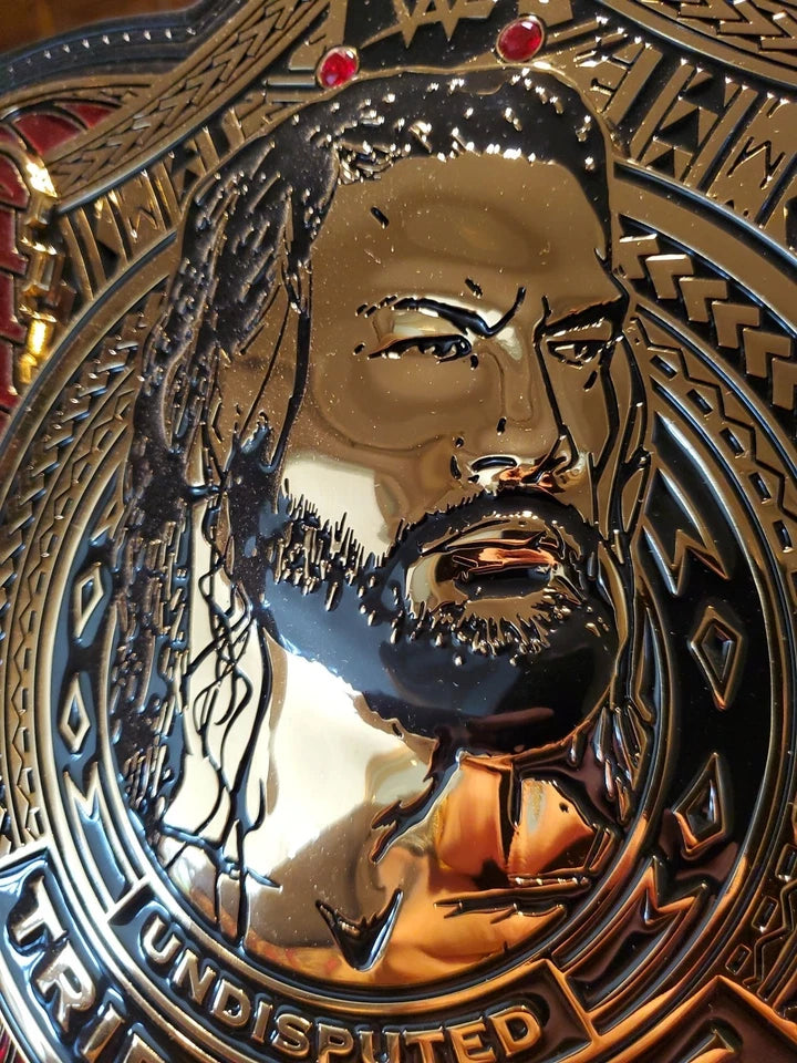 WWE REPLICA BELT TRIBAL CHIEF ROAMAN REIGNS 4MM ZINC REPLICA ADULTS SIZE