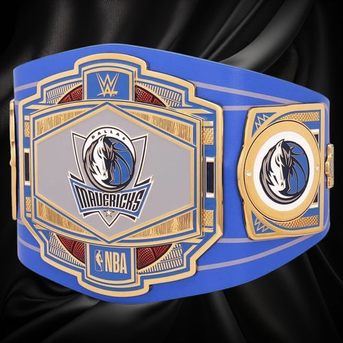 Dallas Mavericks NBA 2mm Championship Belt Gold Plated Real Leather