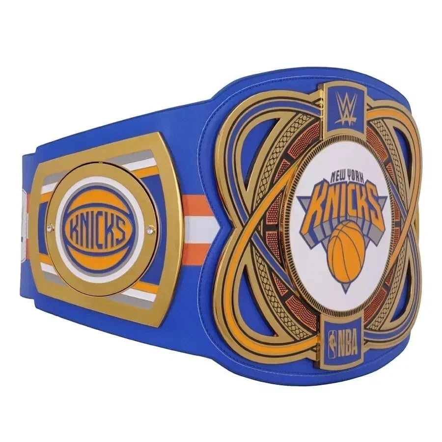New York Knicks NBA Championship Belt – 2MM Gold Plated with Real Leather Strap