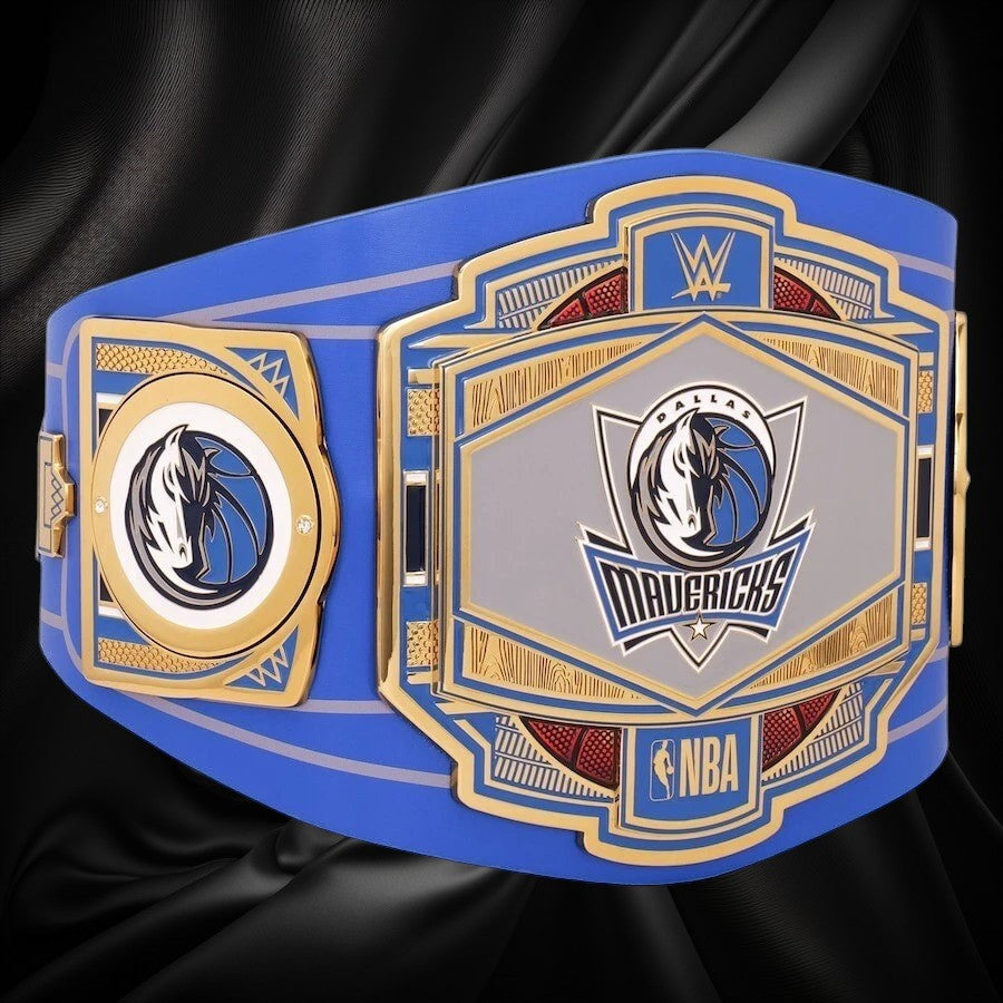 Dallas Mavericks NBA 2mm Championship Belt Gold Plated Real Leather