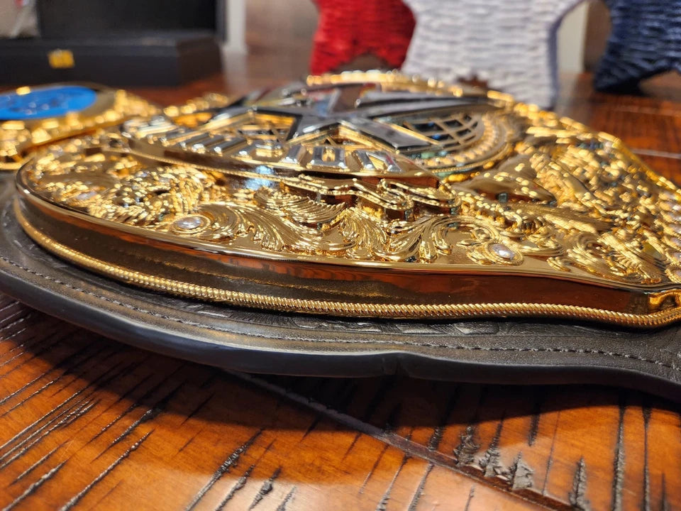 Real Elite Series Premium Leather Gold WWE World Heavyweight Championship Belt 6mm Zinc