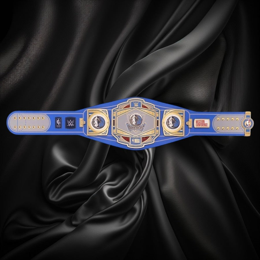 Dallas Mavericks NBA 2mm Championship Belt Gold Plated Real Leather