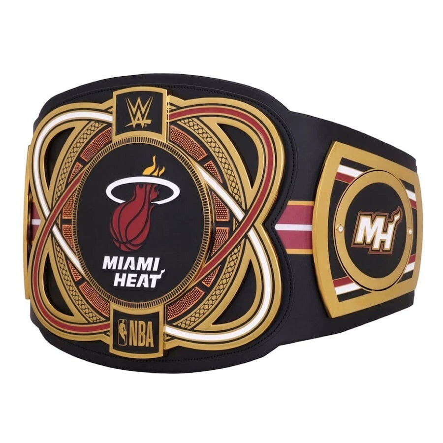 Miami Heat NBA 2mm Championship Belt Gold Plated Real Leather