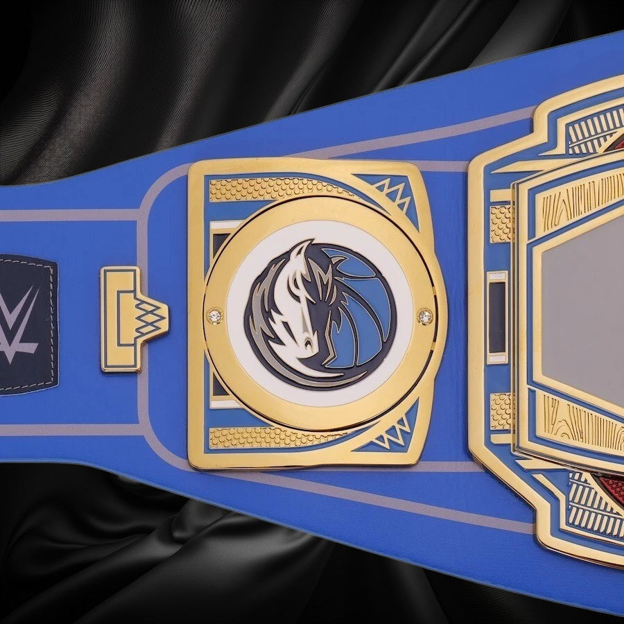 Dallas Mavericks NBA 2mm Championship Belt Gold Plated Real Leather