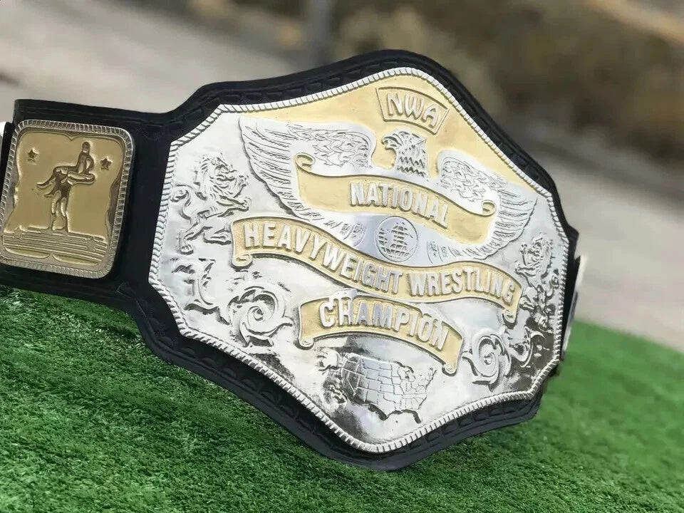 NWA National Heavyweight Championship Belt 2mm Brass Plates Adult Size