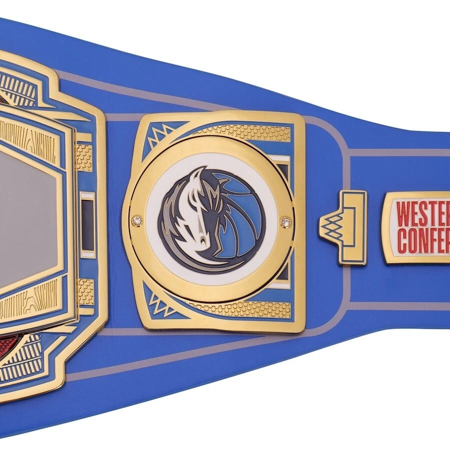 Dallas Mavericks NBA 2mm Championship Belt Gold Plated Real Leather