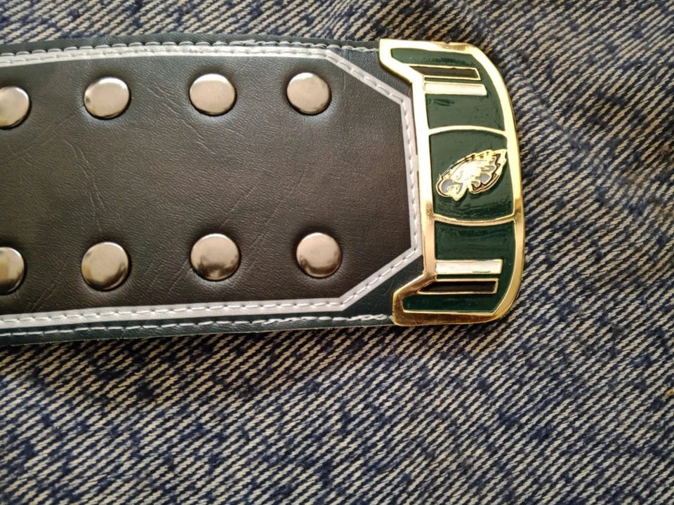 New NFL Philadelphia Eagles Super Bowl Championship Title Belt 2MM Brass - Adult