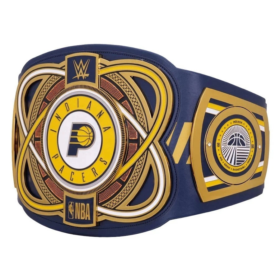 Indiana Pacers NBA 2mm Championship Belt Gold Plated Real Leather