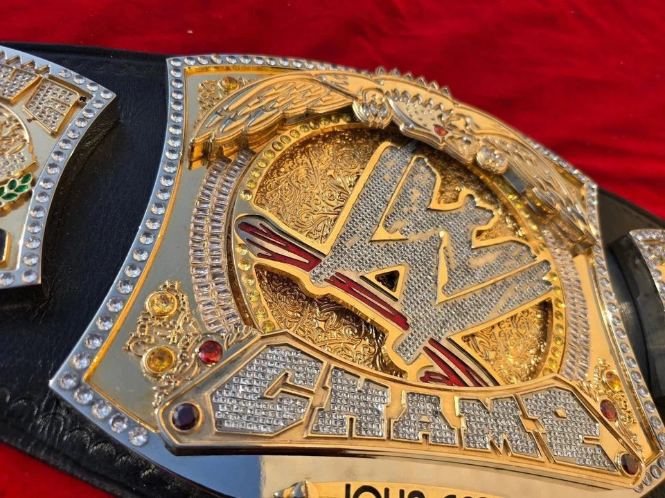 WWE Spinner Title Belt Replica - 16mm CNC Stacked Plates with 24K Gold Plating