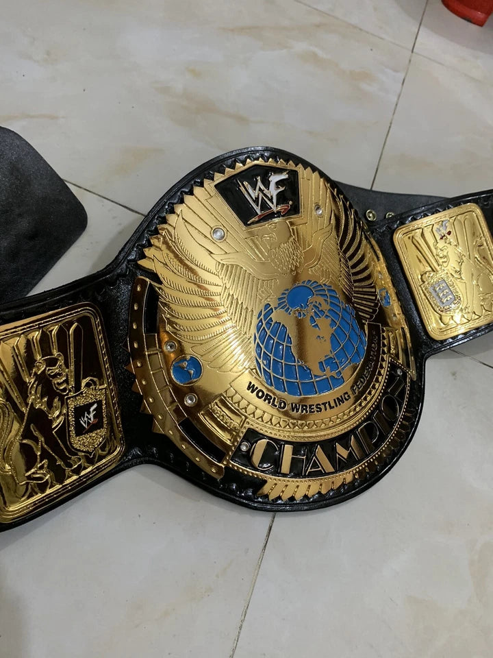 Big Eagle Scratch Logo Heavyweight Championship belt,4mm Zinc,Gold Plated, Adult