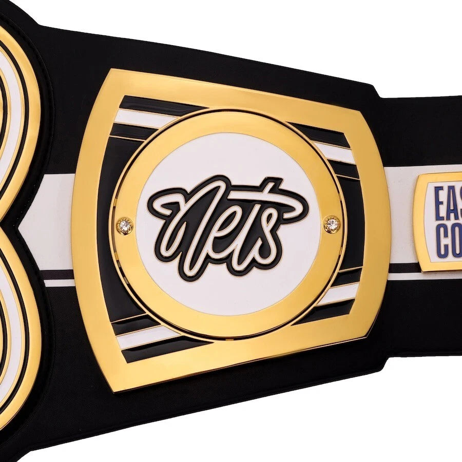 Brooklyn Nets NBA 2mm Championship Belt Gold Plated Real Leather