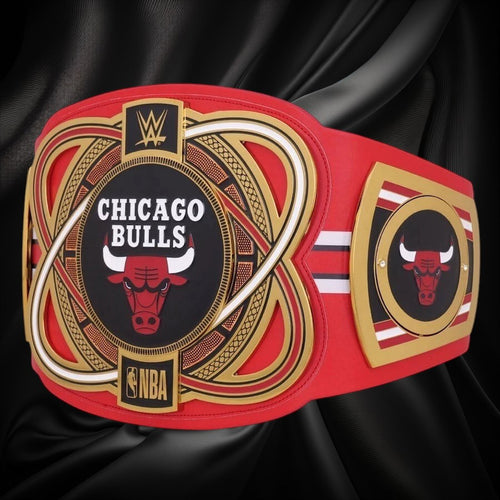 Chicago Bulls NBA 2mm Championship Belt Gold Plated Real Leather