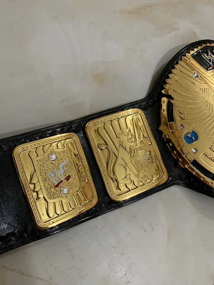 Big Eagle Scratch Logo Heavyweight Championship belt,4mm Zinc,Gold Plated, Adult