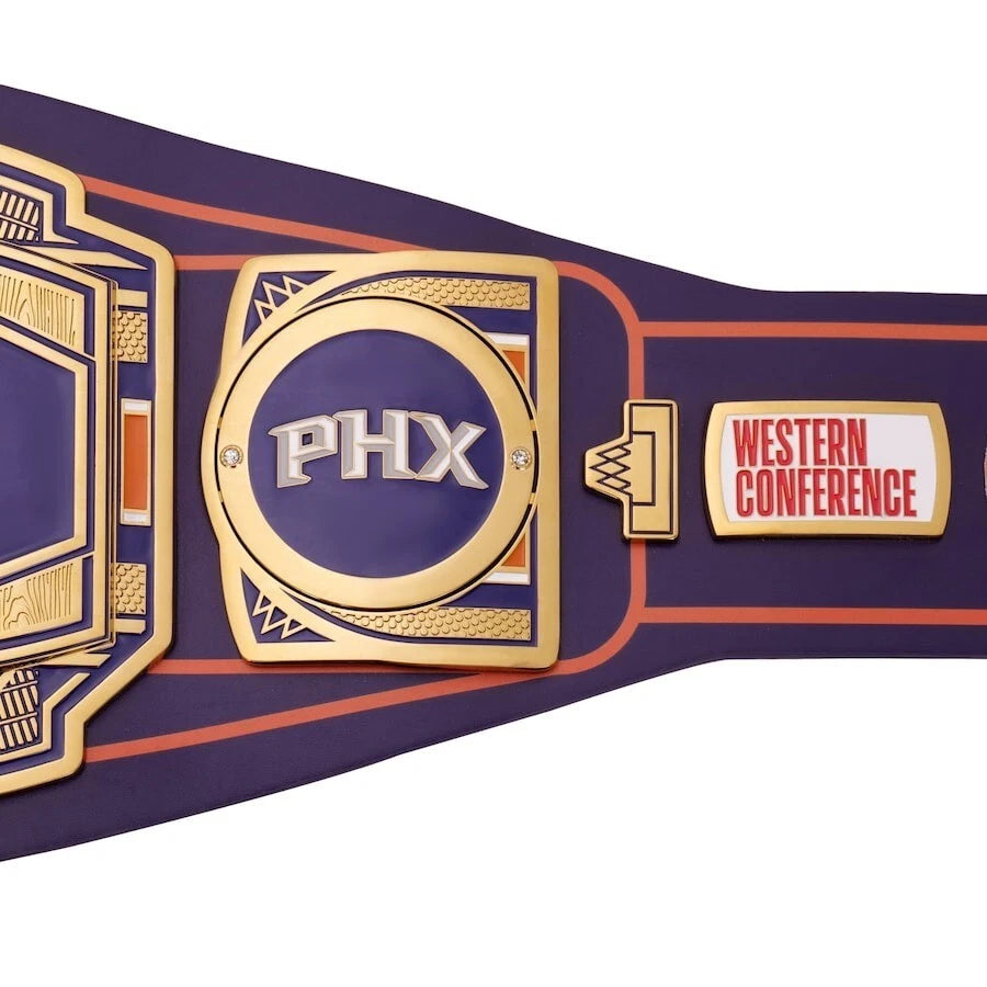 Phoenix Suns NBA 2mm Championship Belt Gold Plated Real Leather