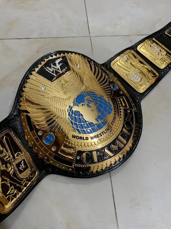 Big Eagle Scratch Logo Heavyweight Championship belt,4mm Zinc,Gold Plated, Adult