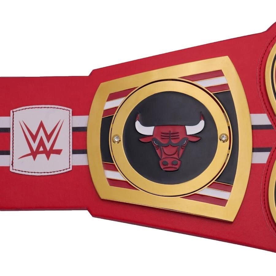 Chicago Bulls NBA 2mm Championship Belt Gold Plated Real Leather