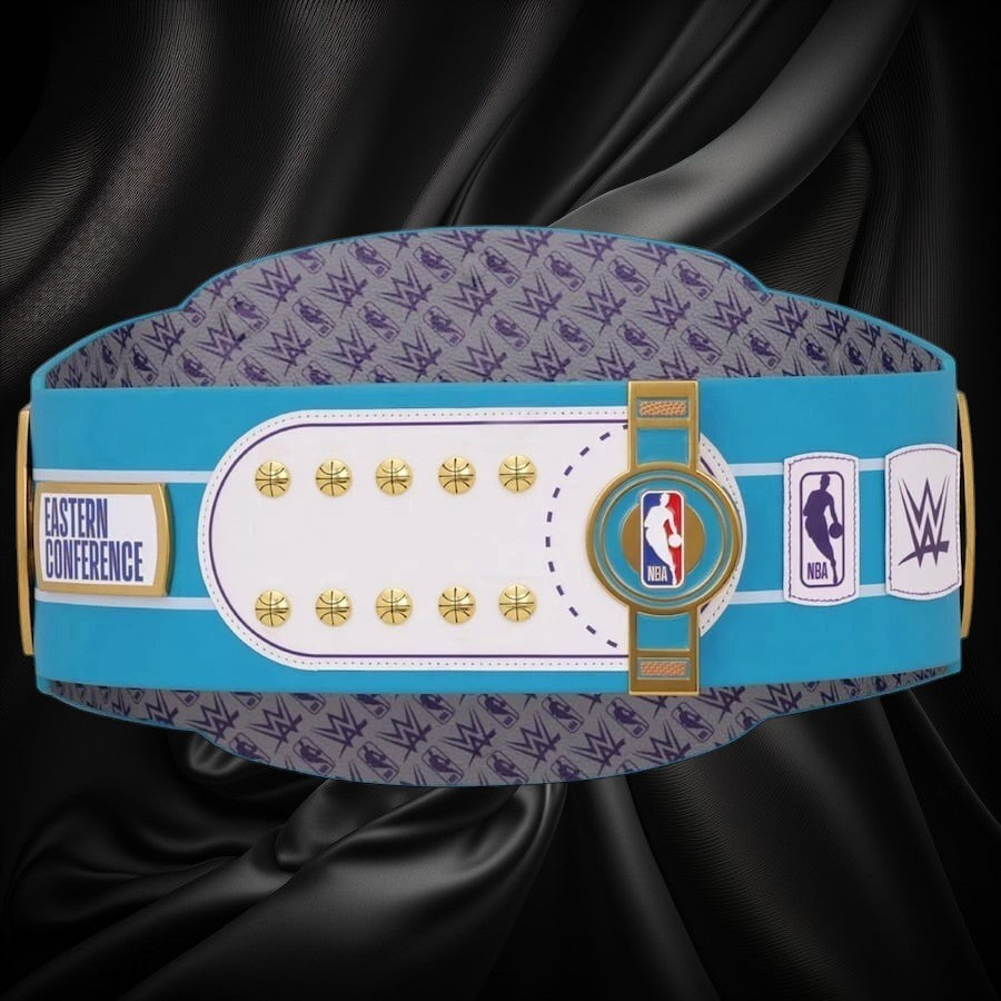 Charlotte Hornets NBA 2mm Championship Belt Gold Plated Real Leather