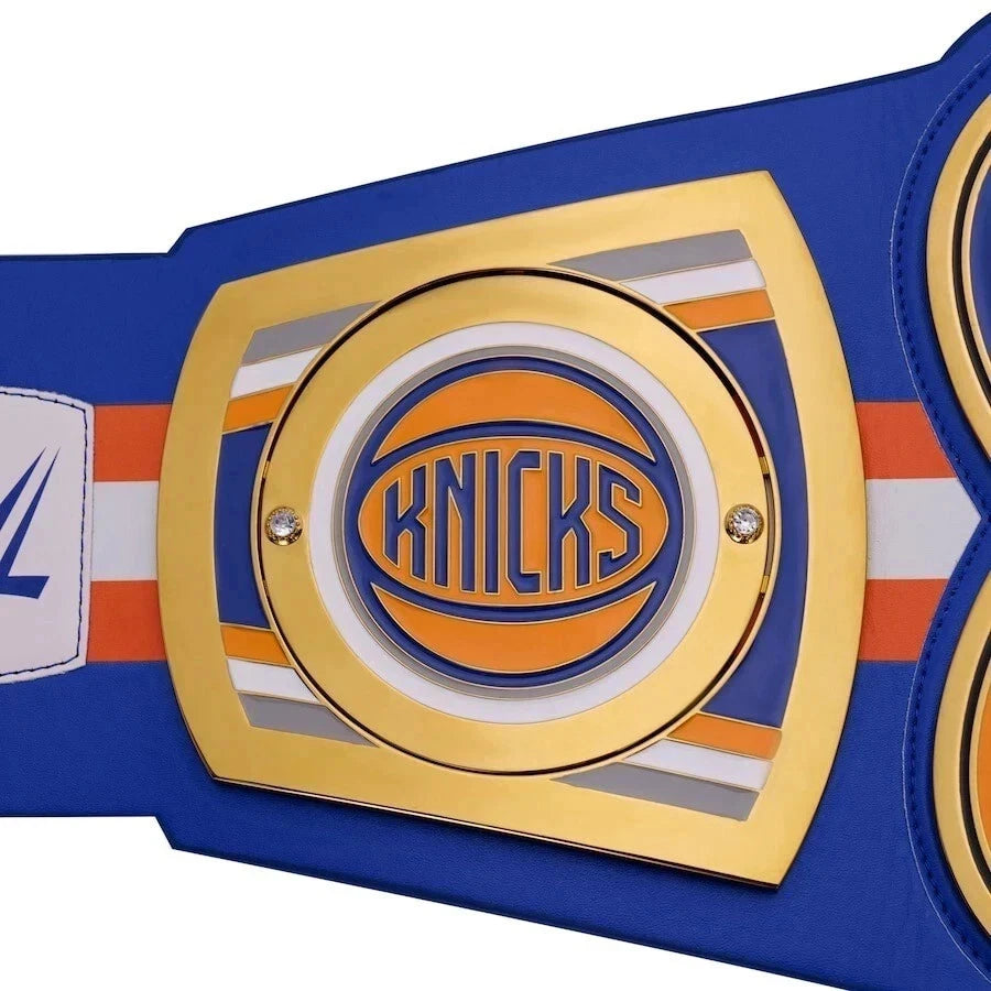 New York Knicks NBA Championship Belt – 2MM Gold Plated with Real Leather Strap