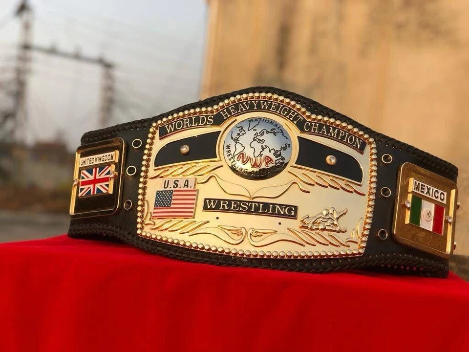 NWA Domed Globe Heavyweight Championship Belt,4mm Zinc,Cnc 3D Engraved