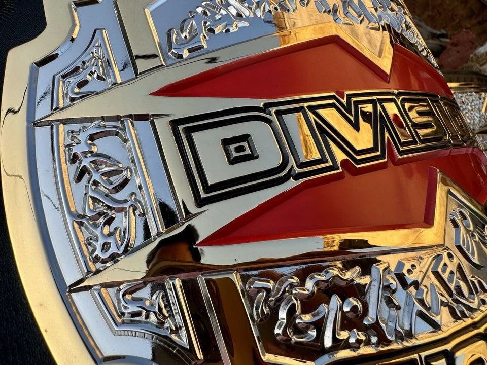 Premium CNC TNA X Division championship Belt,4mm Zinc,Hybrid HD. adult,24k Gold Plated