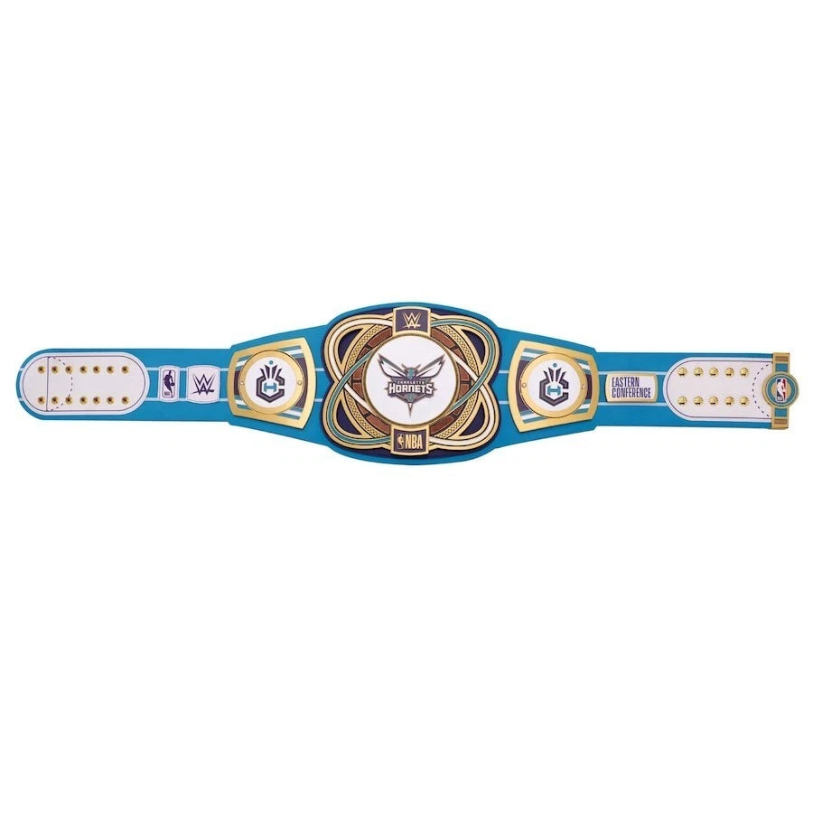 Charlotte Hornets NBA 2mm Championship Belt Gold Plated Real Leather