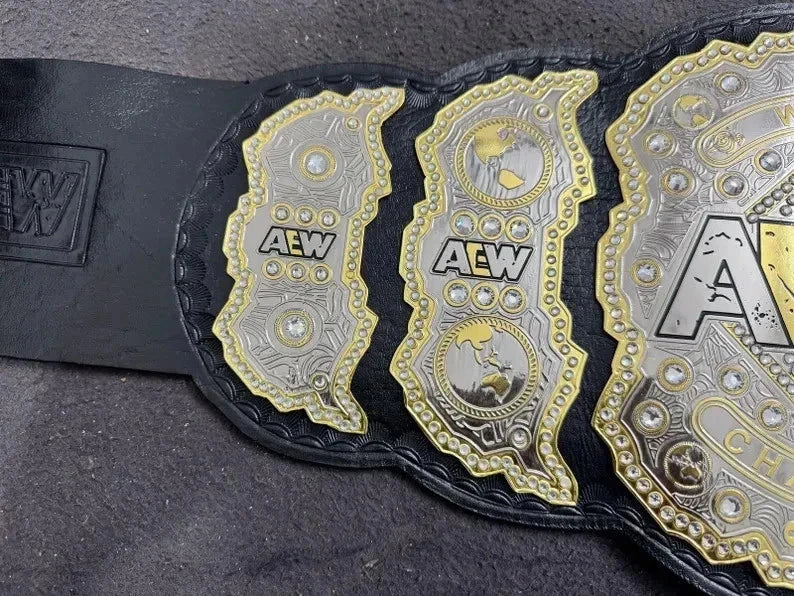 AEW World Wrestling Championship Title Adult Size Belts Heavyweight Belt 2MM