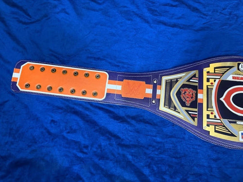 Chicago Bears Championship Replica Belt 2mm Brass NFL Fan Collectible Display