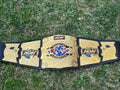 AEW All Elite Wrestling International Championship Belt Replica Brass 2mm - Free Shipping - Genuine Leather Strap - Adult Size