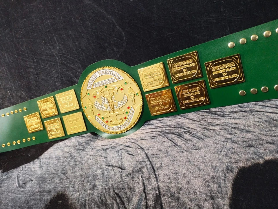 Big Green World Heavyweight Wrestling Championship Replica Belt 4mm Zinc