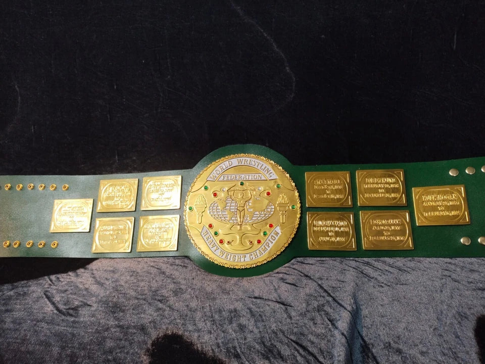 Big Green World Heavyweight Wrestling Championship Replica Belt 4mm Zinc