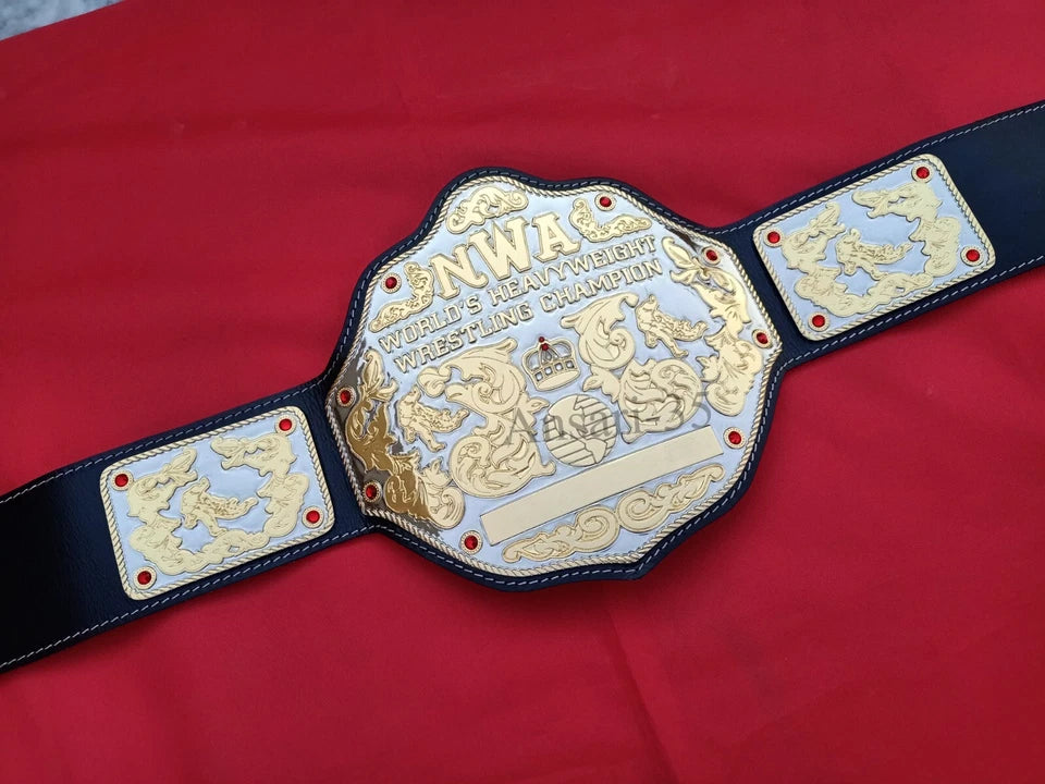 NWA Big Gold Heavyweight Wrestling Champion Belt 2mm Brass