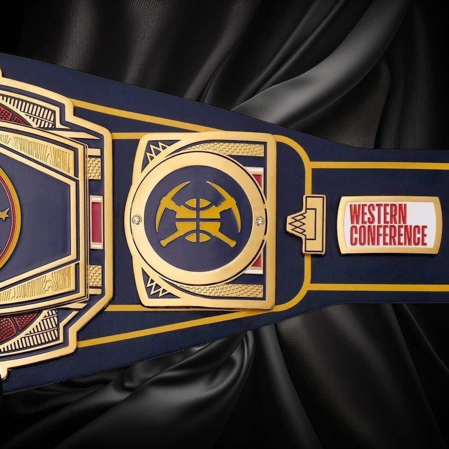 Denver Nuggets NBA mm Championship Belt Gold Plated Real Leather