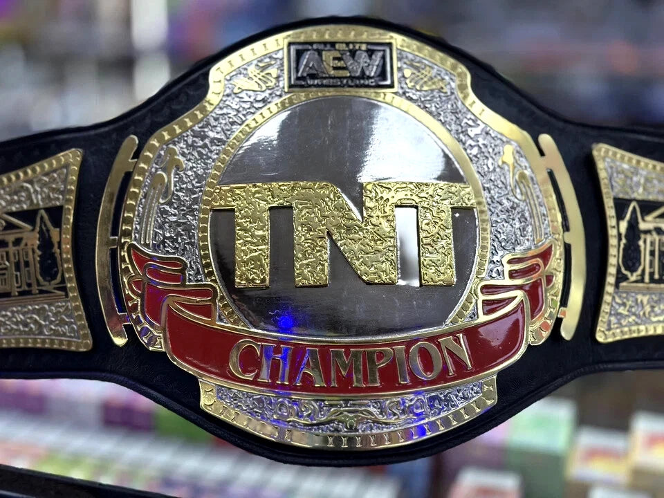 All Elite AEW TNT Wrestling Championship Replica Title Belt Adult Size 2mm Brass