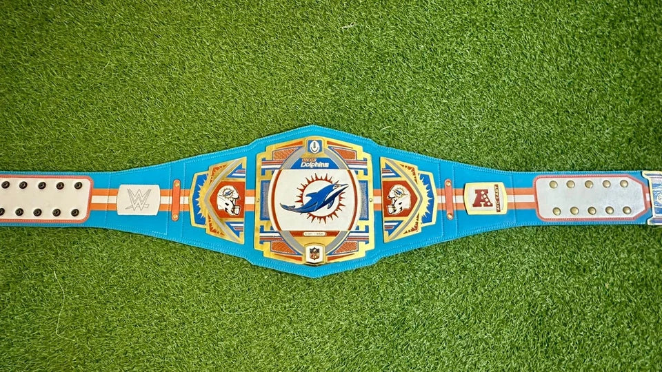 New Miami Dolphins NFL World Championship Replica Title Belt 2MM Brass