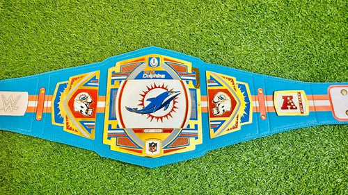 New Miami Dolphins NFL World Championship Replica Title Belt 2MM Brass