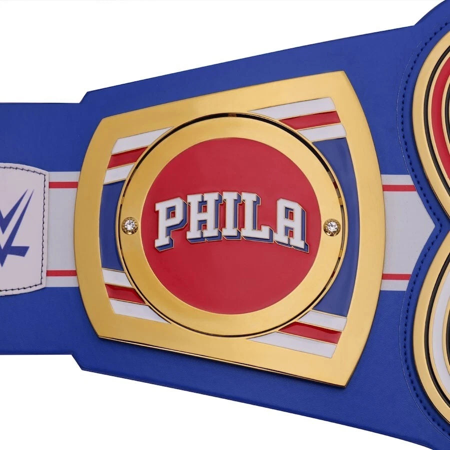 Philadelphia 76ers NBA 2mm Championship Belt Gold Plated Real Leather