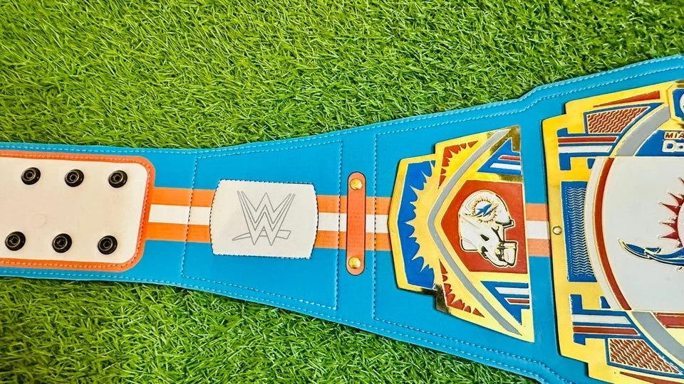 New Miami Dolphins NFL World Championship Replica Title Belt 2MM Brass