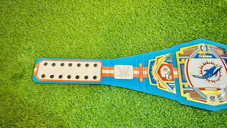 New Miami Dolphins NFL World Championship Replica Title Belt 2MM Brass