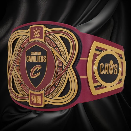 Championship belt with Cleveland Cavaliers logo on a white background