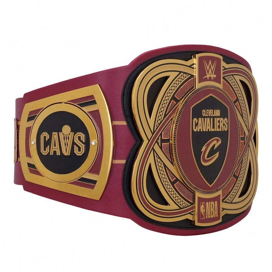 Cleveland Cavaliers NBA 2mm Championship Belt Gold Plated Real Leather