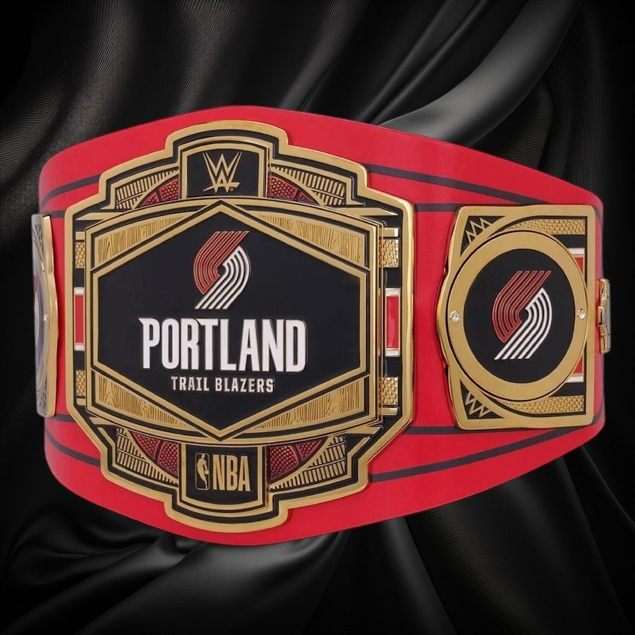 Portland Trail Blazers NBA 2mm Championship Belt Gold Plated Real Leather