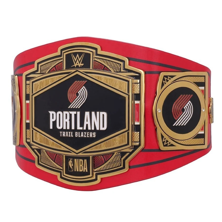 Portland Trail Blazers NBA 2mm Championship Belt Gold Plated Real Leather