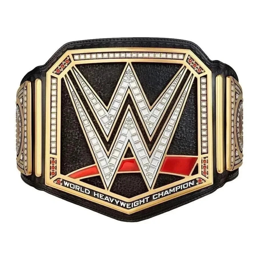 World Heavyweight Championship Replica Title Belt Black Adult Size 6MM