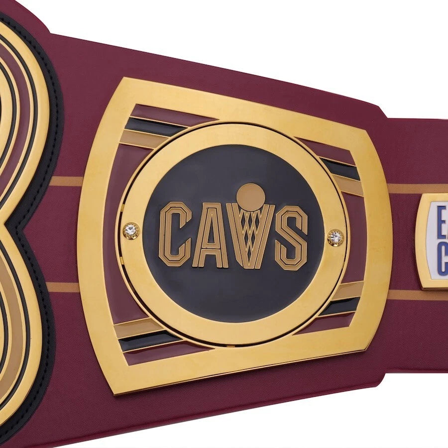 Cleveland Cavaliers NBA 2mm Championship Belt Gold Plated Real Leather