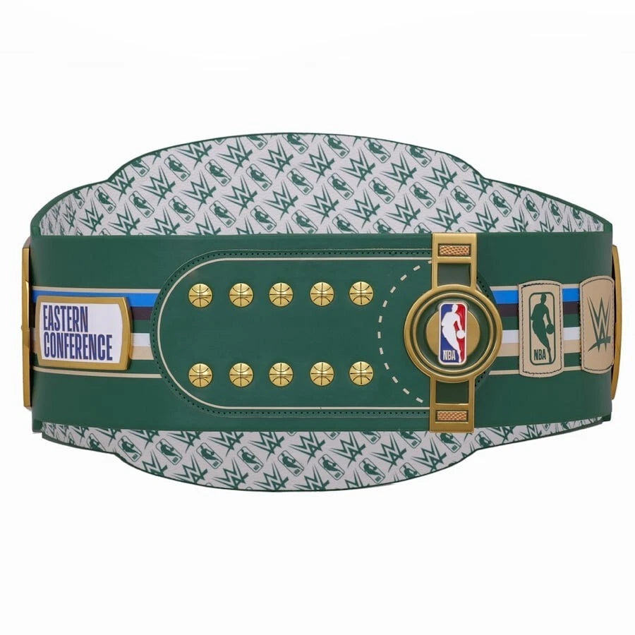 Milwaukee Bucks NBA 2mm Championship Belt Gold Plated Real Leather
