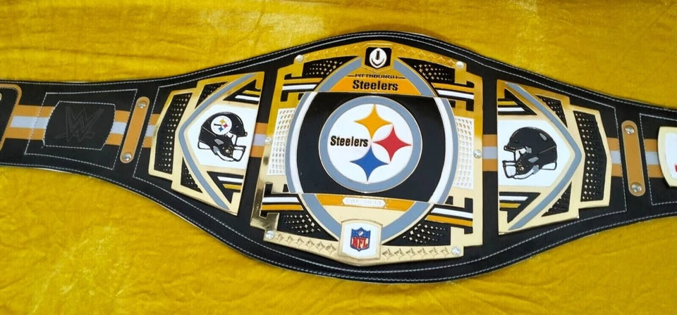 Pittsburgh Steelers Wrestling Championship Belt – Adult Size – 2mm Brass Plates