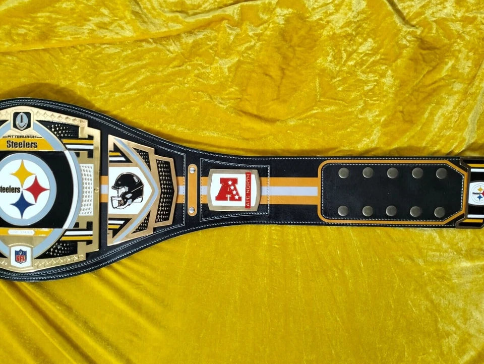 Pittsburgh Steelers Wrestling Championship Belt – Adult Size – 2mm Brass Plates