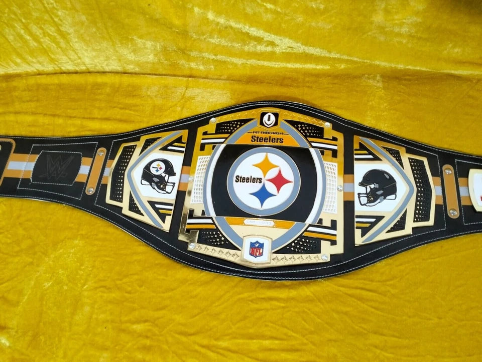 Pittsburgh Steelers Wrestling Championship Belt – Adult Size – 2mm Brass Plates