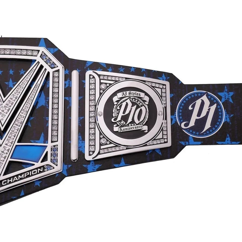 New AJ 10th Anniversary Signatures Series Championship Phenomenal P1 Belt 2MM Brass