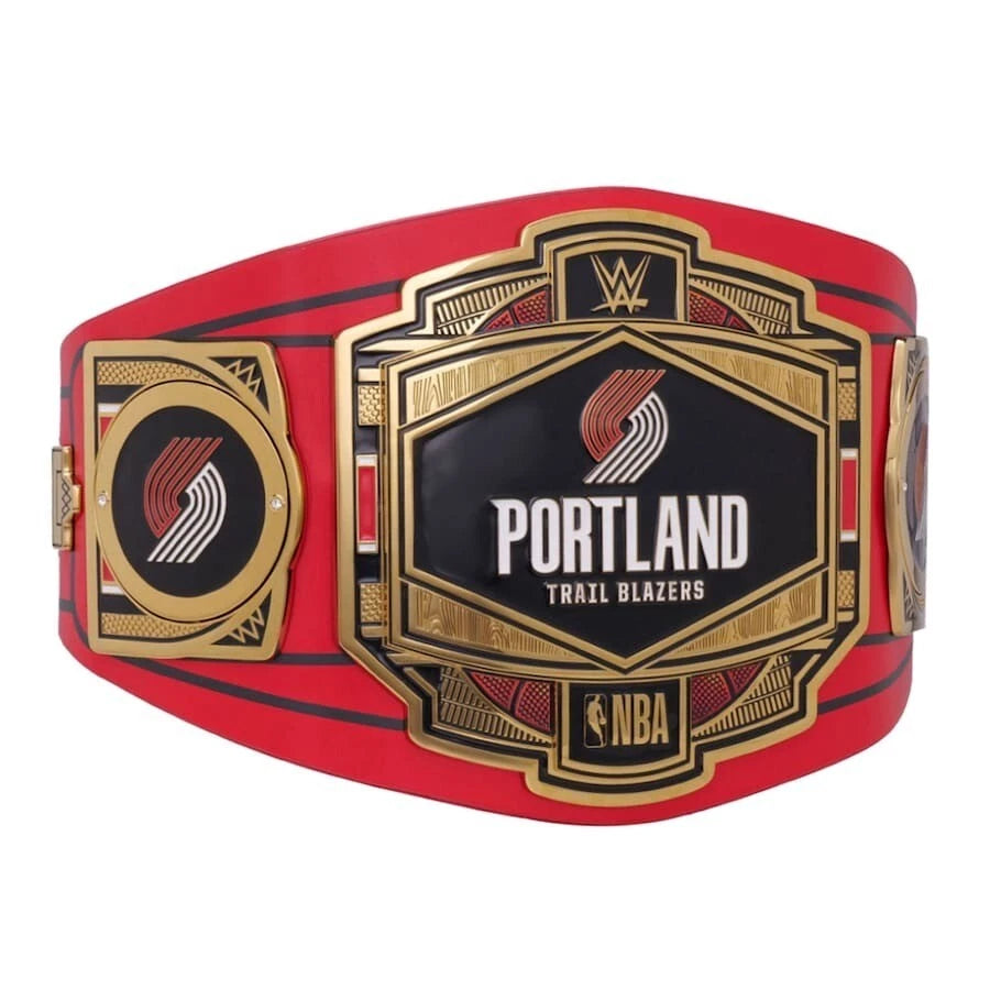 Portland Trail Blazers NBA 2mm Championship Belt Gold Plated Real Leather